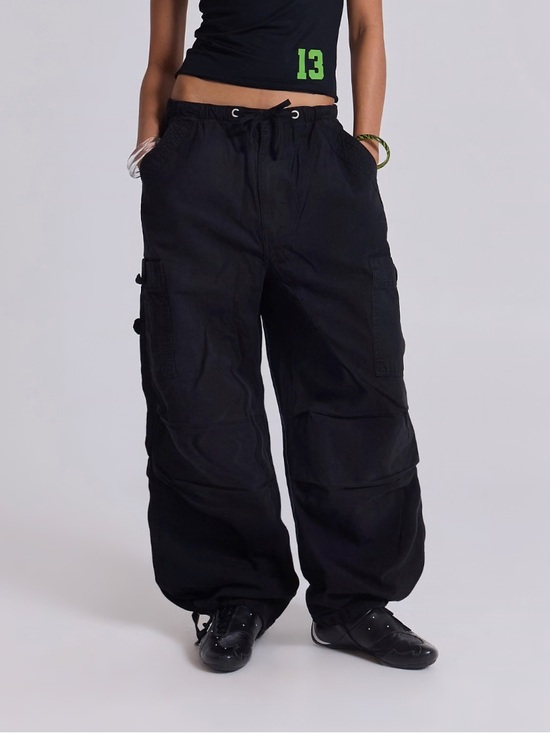 Jaded London Other - JADED LONDON Black Parachute Cargo Pants